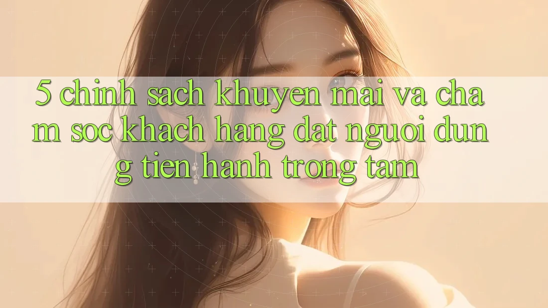 5. Chính Sách Khuyến Mãi Và Chăm Sóc Khách Hàng: Đặt Người dùng Tiến hành Trọng Tâm
