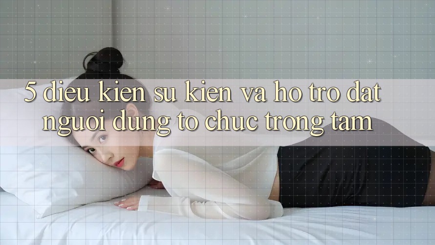 5. Điều kiện Sự kiện Và Hỗ trợ: Đặt Người dùng Tổ chức Trọng Tâm