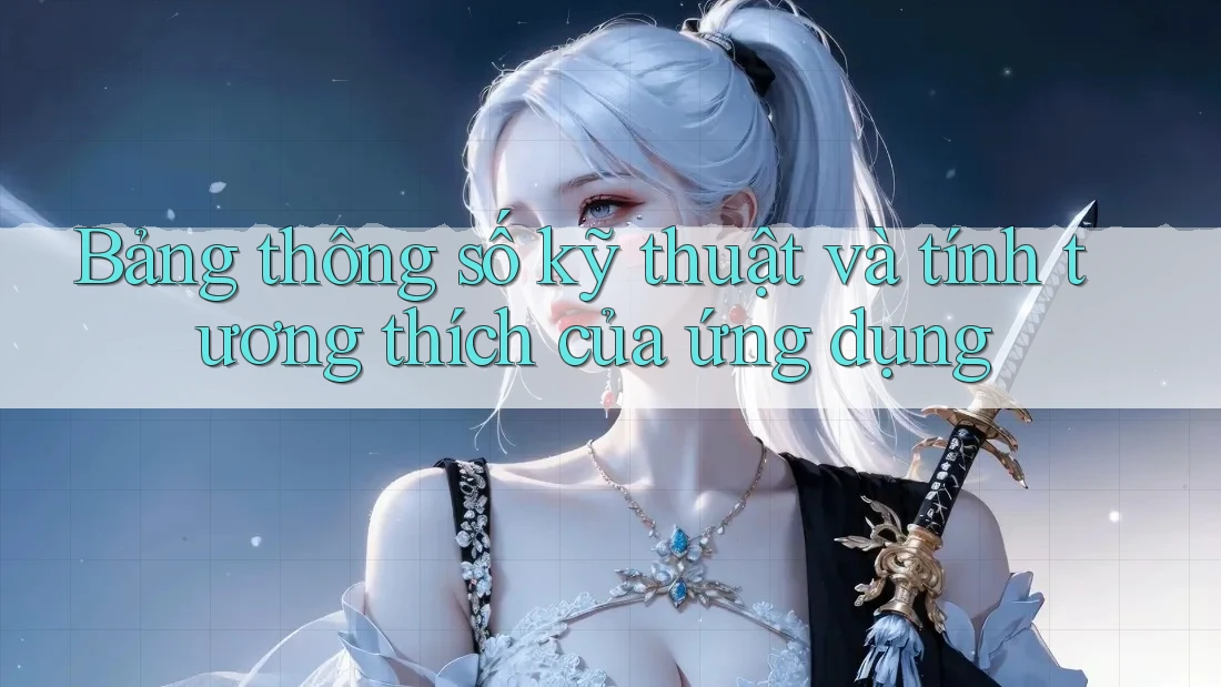 Bảng thông số kỹ thuật và tính tương thích của ứng dụng