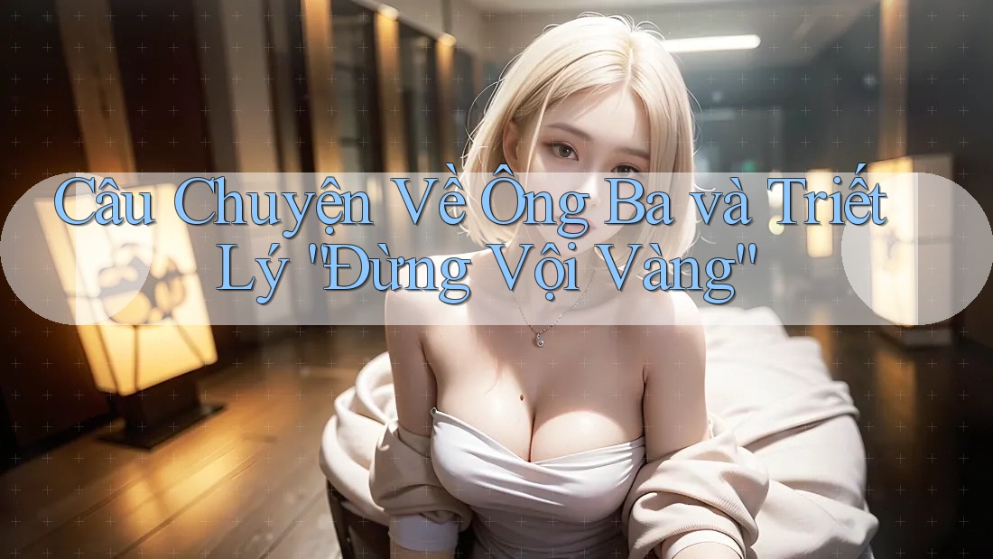 Câu Chuyện Về Ông Ba và Triết Lý “Đừng Vội Vàng” Câu Chuyện Về Ông Ba và Triết Lý “Đừng Vội Vàng”