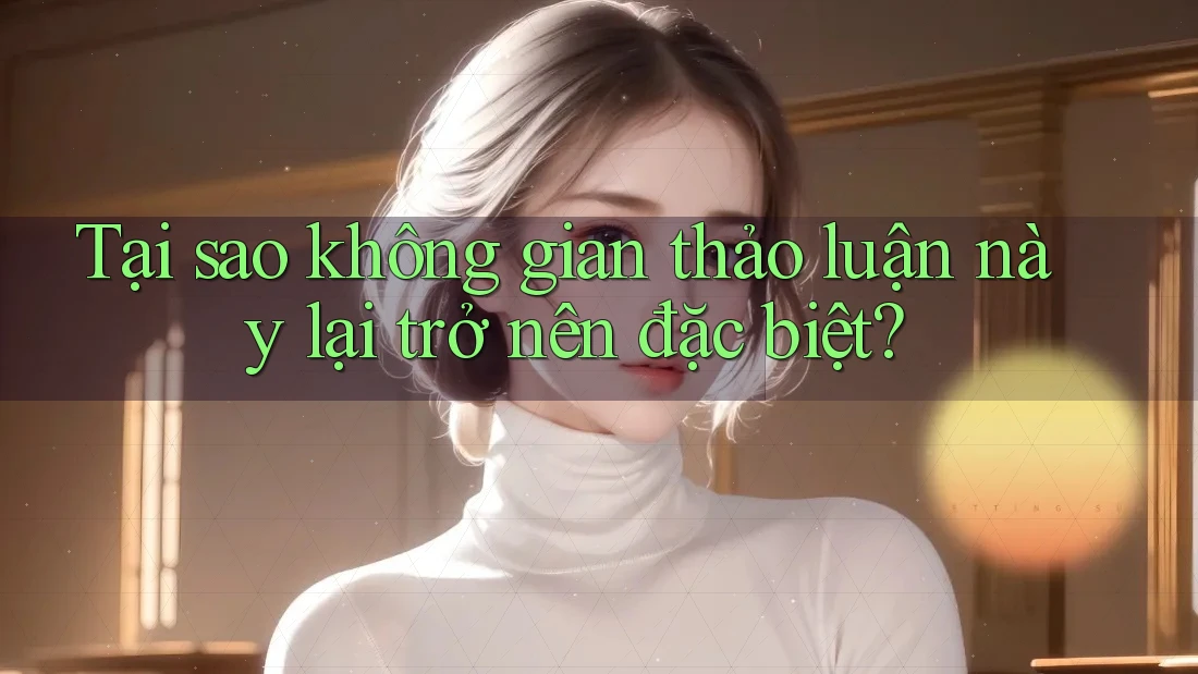 Tại sao không gian thảo luận này lại trở nên đặc biệt? Tại sao không gian thảo luận này lại trở nên đặc biệt?